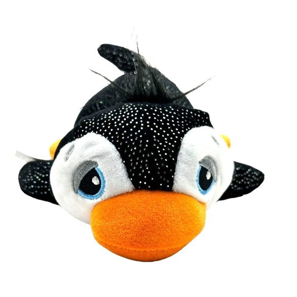 Cutetitos Bean Bag Penguin Penguinito Black & Silver 6" Plush Pink Pepper Toy - Picture 2 of 11